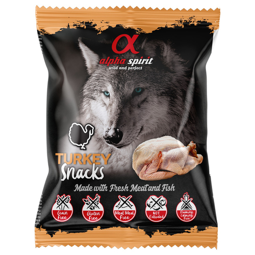 alpha spirit Hundesnack gewürfelt Pute 50 g