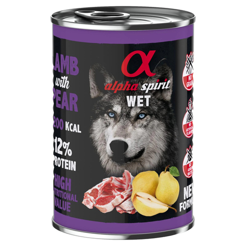 alpha spirit Lamm mit Birne - 6 x 400 g