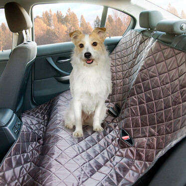 Flamingo Autositz Megan Für Große Hunde - Beige 82x60x30cm