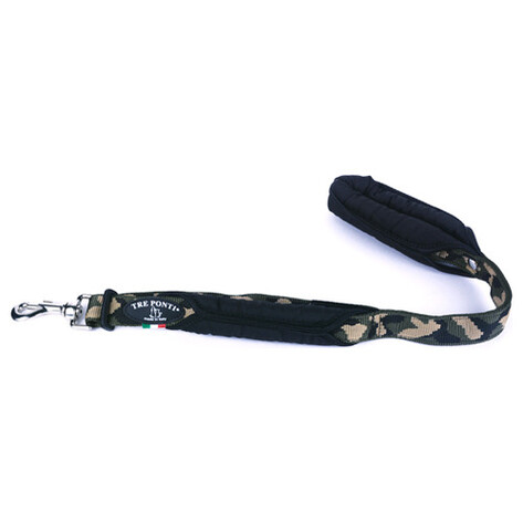 Tre Ponti Hundeleine Primo – 60 Cm, Mit 2 Handschlaufen, Schwarz, Robust
