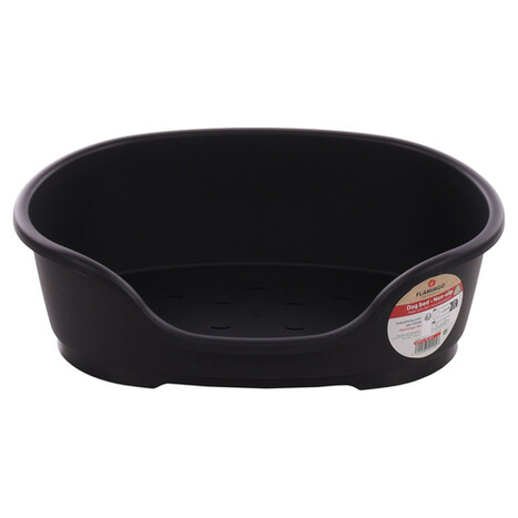 Nobbys Kunststoff Hundebett Cosy-Air Schwarz - 45cm Leicht Zu Reinigen - Mit Lüftungsschlitzen