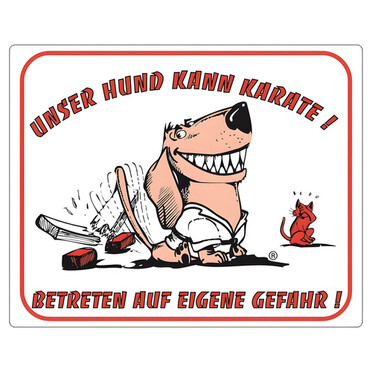 Nobby Warntafel 'Vorsicht Freilaufender Hund' | 25x20 Cm Kunststoff-Schild Mit Aufkleberfeld