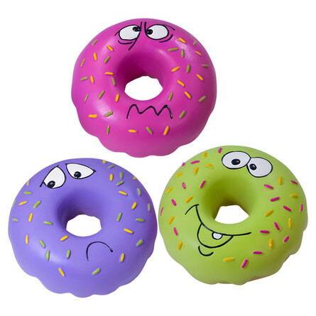Tamu Style Donut Hundespielzeug – Quietschend, Handbemalt