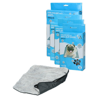 ProFleece Premium Hundedecke – Rutschfeste, Antibakterielle Matte, 150x100 Cm, Waschbar Bei 40°C, Grau Patchwork