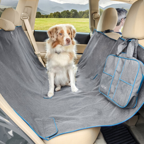 Kurgo Rover Booster Seat Autositz für Hunde - schwarz/blau